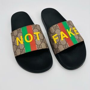 Authentic Gucci GG Supreme monogram Fake/Not slide sandals